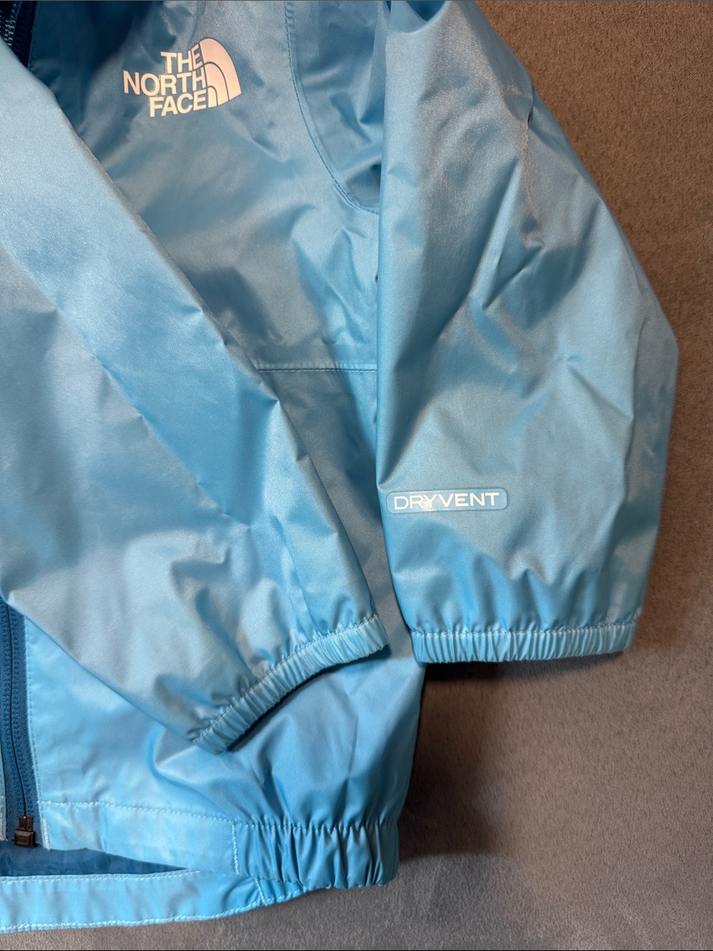 The North Face Sky Blue Hooded Shell Jacket - Picture 3 of 4